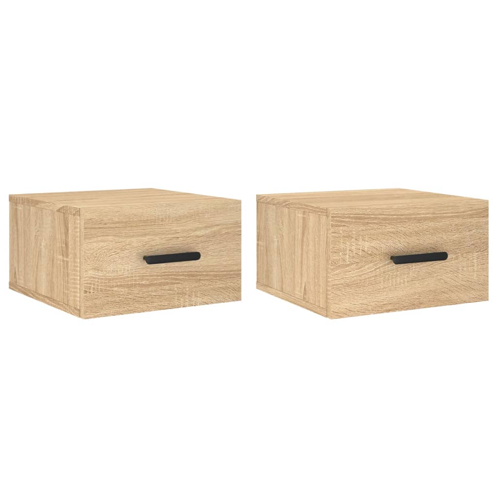 Nachtkastjes Wandgemonteerd 35X35X20 Cm Kleur 1 Sonoma eiken