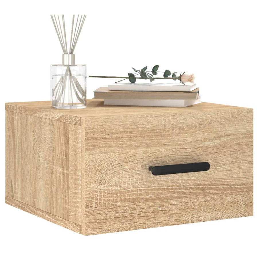 Nachtkastjes Wandgemonteerd 35X35X20 Cm Kleur 1 Sonoma eiken