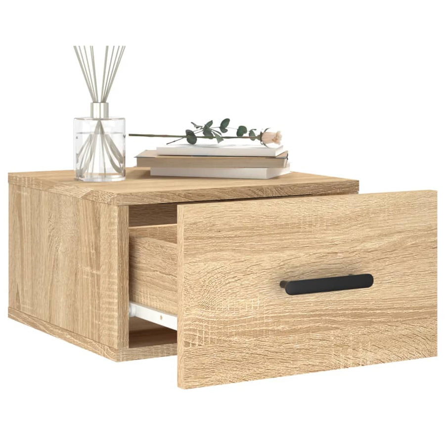 Nachtkastjes Wandgemonteerd 35X35X20 Cm Kleur 1 Sonoma eiken