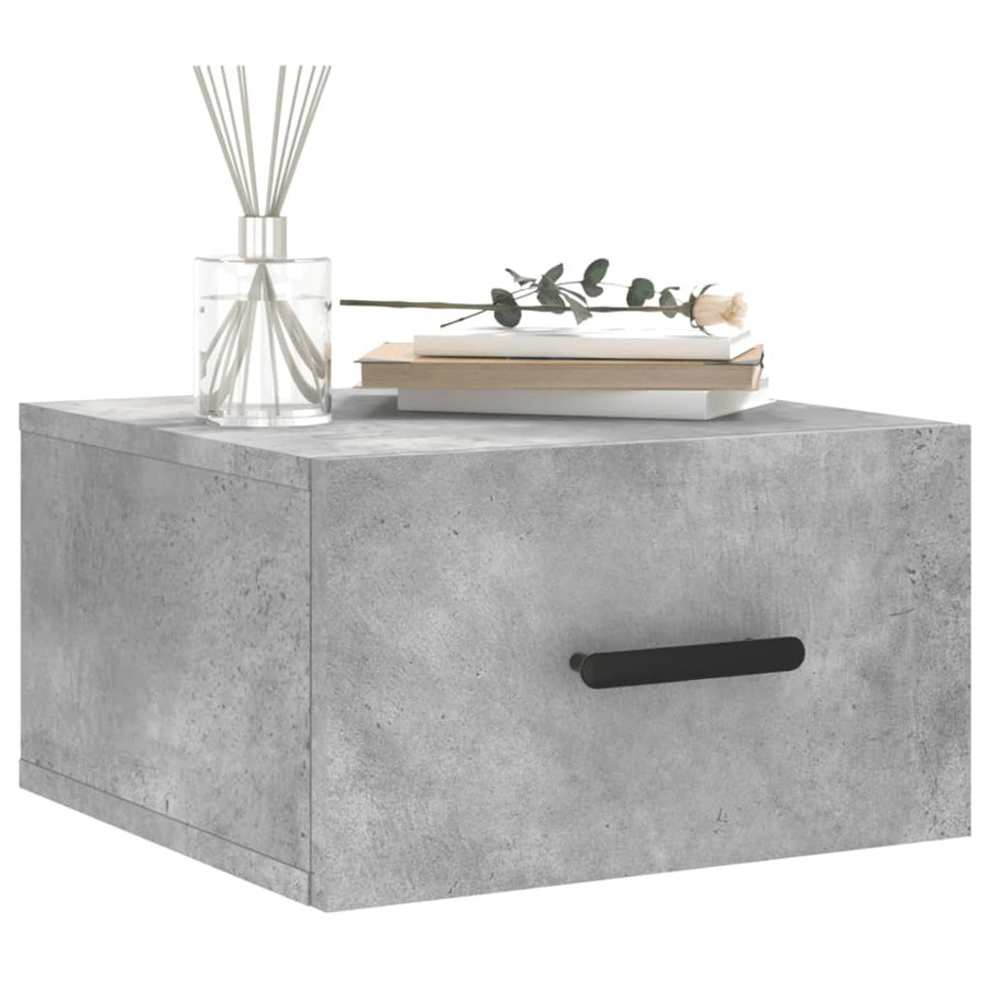 Nachtkastjes 2 St Wandgemonteerd 35X35X20 Cm Betongrijs