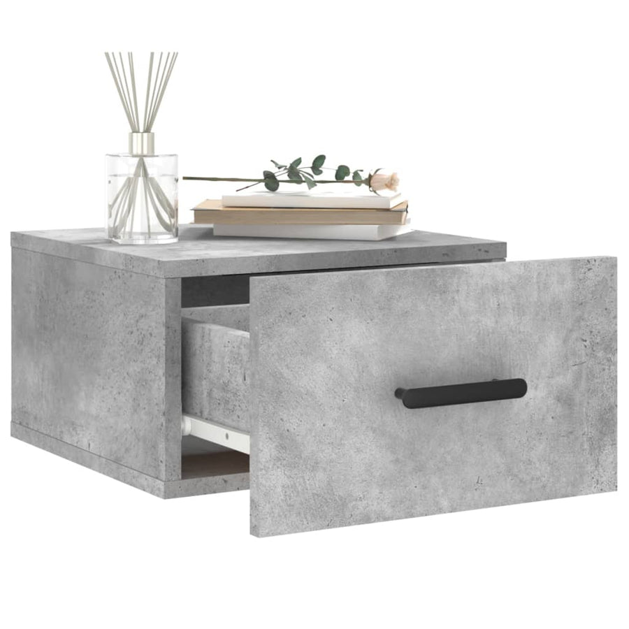 Nachtkastjes 2 St Wandgemonteerd 35X35X20 Cm Betongrijs