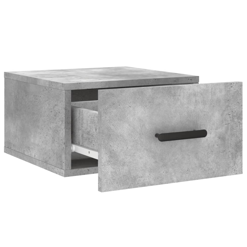 Nachtkastjes 2 St Wandgemonteerd 35X35X20 Cm Betongrijs