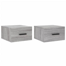 Nachtkastjes 2 St Wandgemonteerd 35X35X20 Cm Grijs Sonoma Eiken