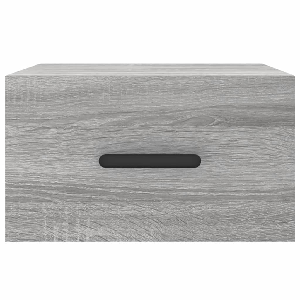 Nachtkastjes 2 St Wandgemonteerd 35X35X20 Cm Grijs Sonoma Eiken