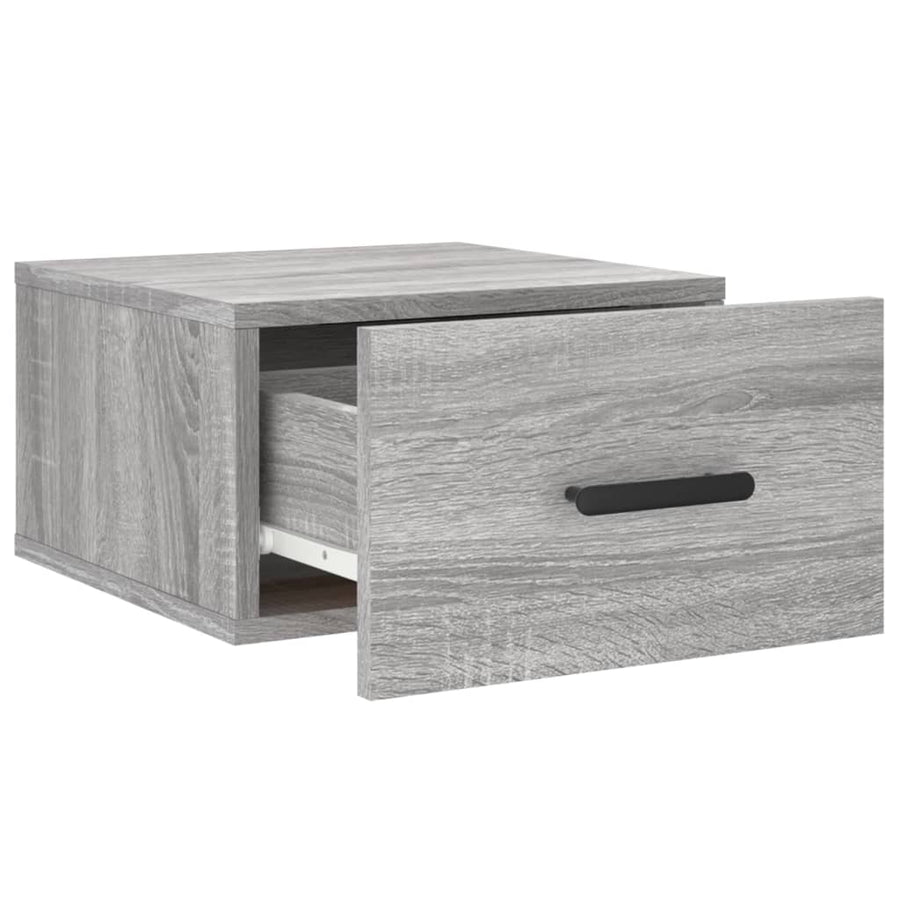 Nachtkastjes 2 St Wandgemonteerd 35X35X20 Cm Grijs Sonoma Eiken