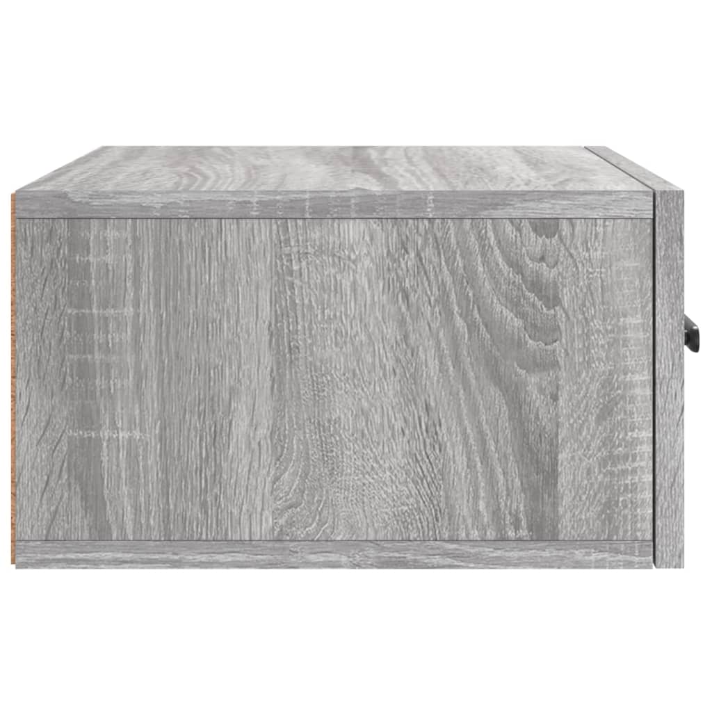 Nachtkastjes 2 St Wandgemonteerd 35X35X20 Cm Grijs Sonoma Eiken