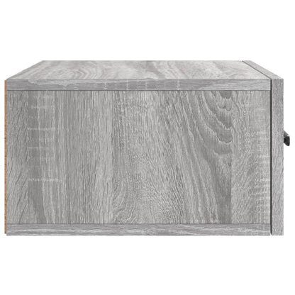 Nachtkastjes 2 St Wandgemonteerd 35X35X20 Cm Grijs Sonoma Eiken