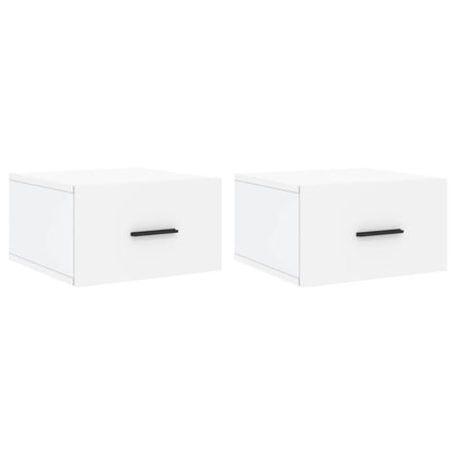 Nachtkastjes 2 St Wandgemonteerd 35X35X20 Cm Wit