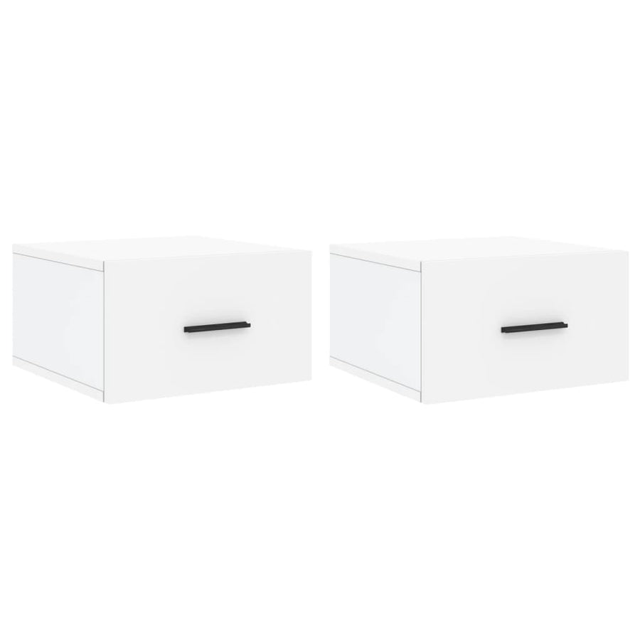 Nachtkastjes 2 St Wandgemonteerd 35X35X20 Cm Wit