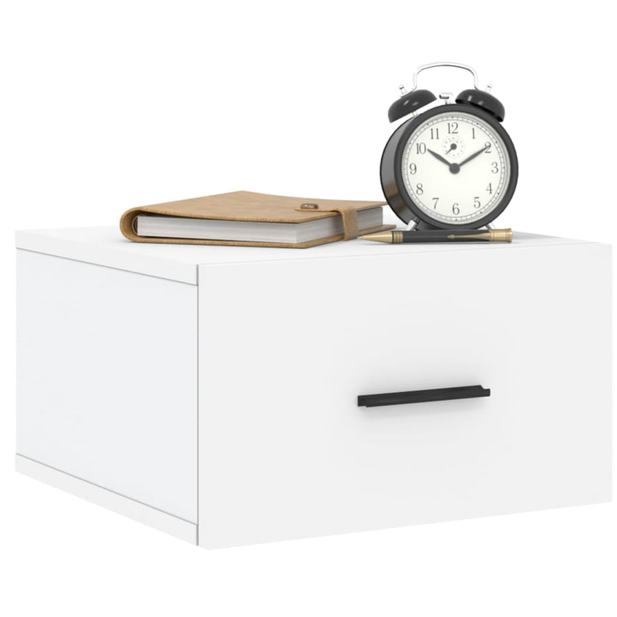 Nachtkastjes 2 St Wandgemonteerd 35X35X20 Cm Wit