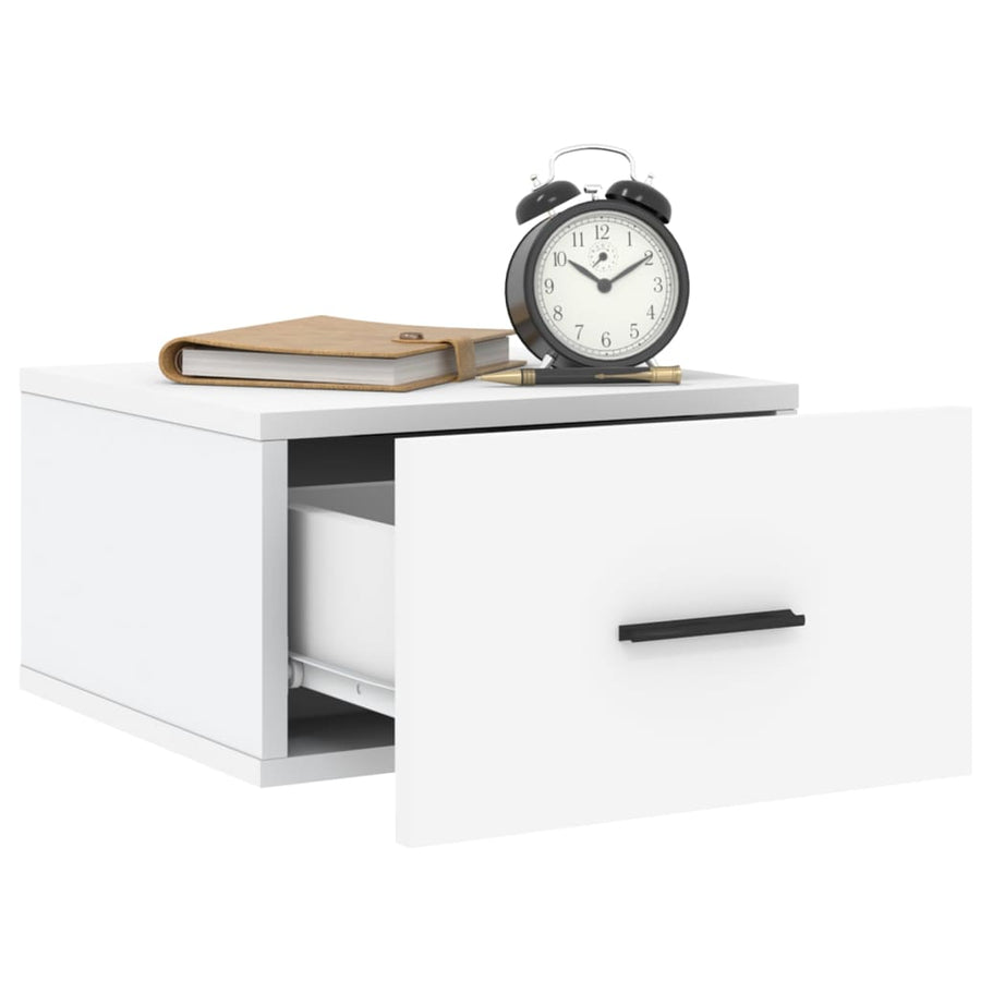 Nachtkastjes 2 St Wandgemonteerd 35X35X20 Cm Wit