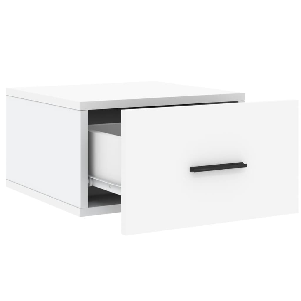 Nachtkastjes 2 St Wandgemonteerd 35X35X20 Cm Wit