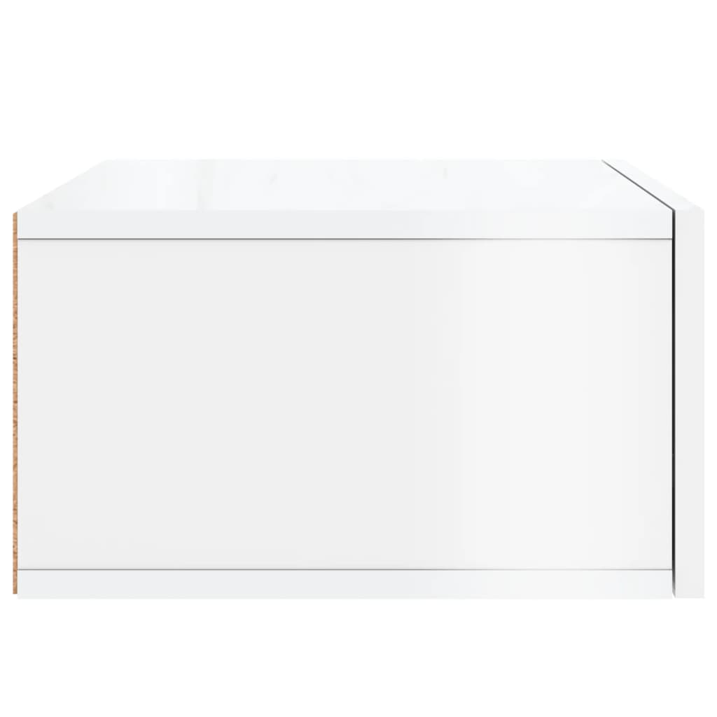 Nachtkastjes 2 St Wandgemonteerd 35X35X20 Cm Hoogglans Wit