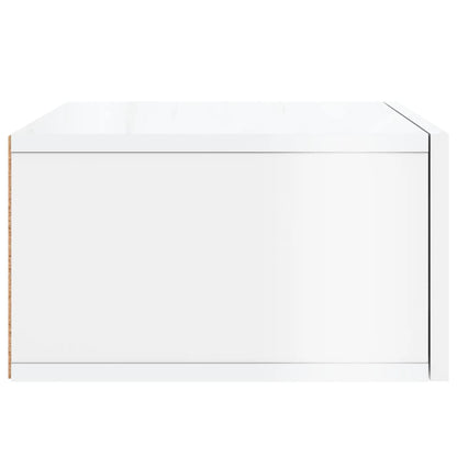 Nachtkastjes 2 St Wandgemonteerd 35X35X20 Cm Hoogglans Wit