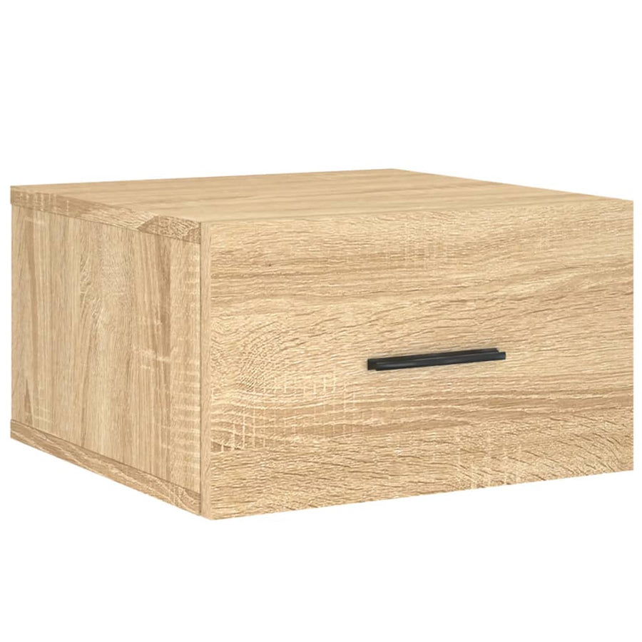 Nachtkastje Wandgemonteerd 35X35X20 Cm Kleurig 1 Sonoma eiken