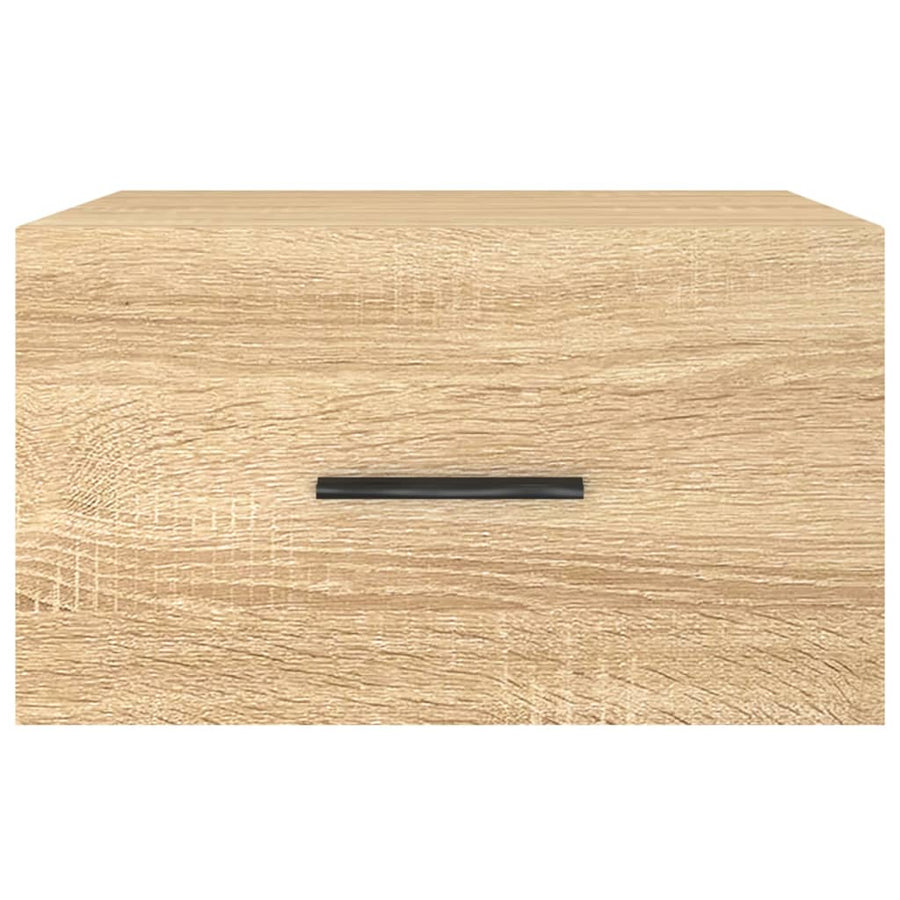 Nachtkastje Wandgemonteerd 35X35X20 Cm Kleurig 1 Sonoma eiken