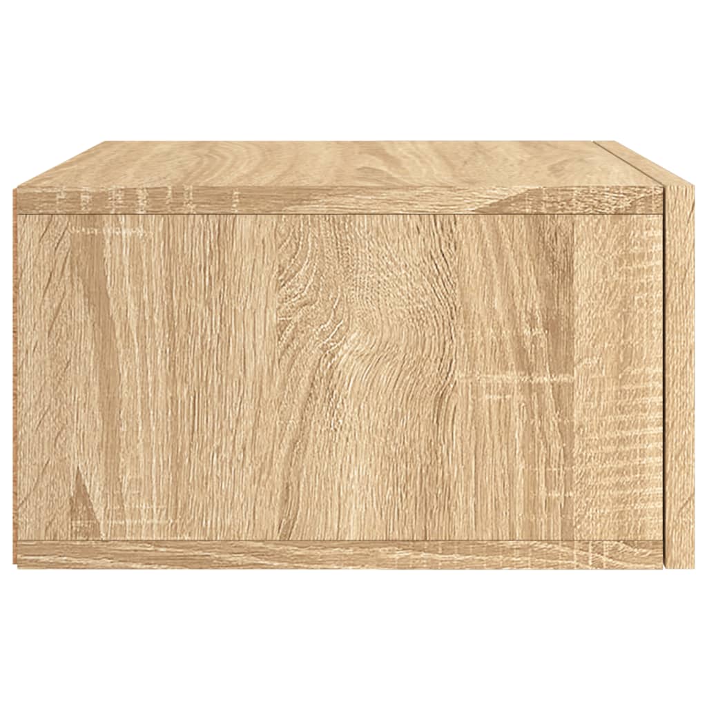 Nachtkastje Wandgemonteerd 35X35X20 Cm Kleurig 1 Sonoma eiken