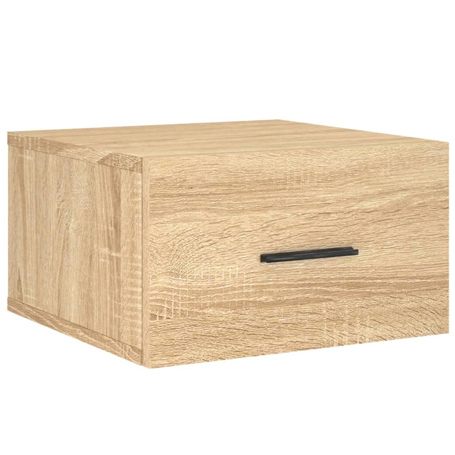 Nachtkastjes 2 st wandgemonteerd 35x35x20 cm sonoma eikenkleur