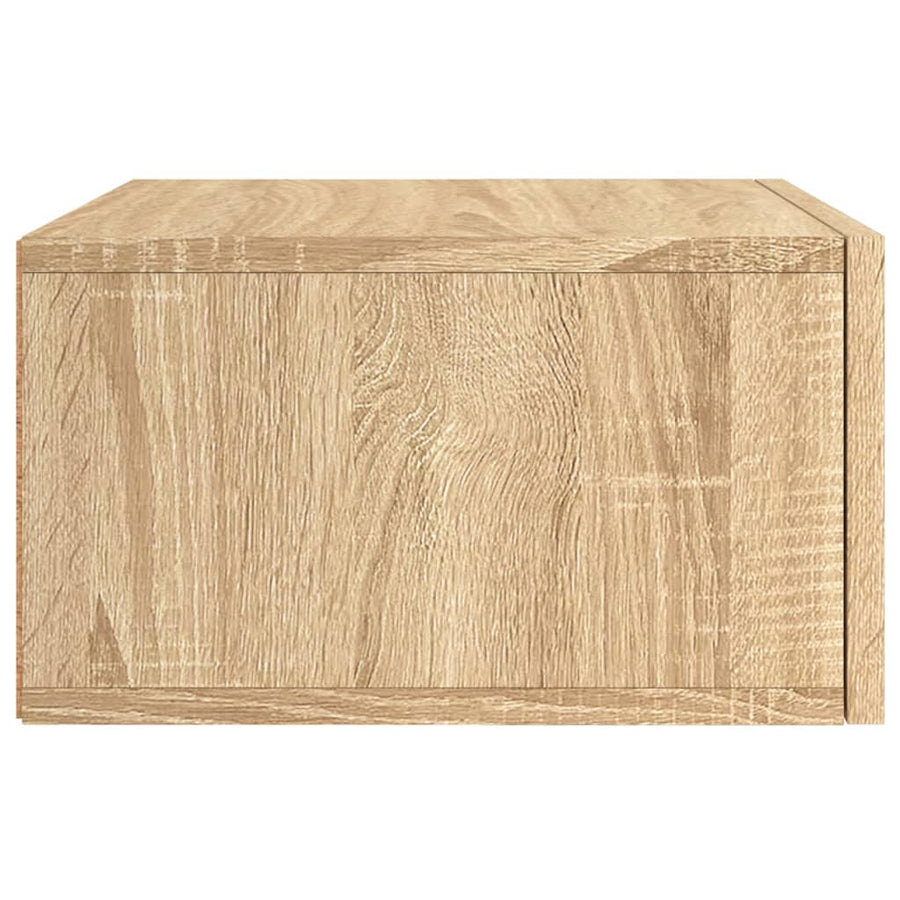 Nachtkastjes 2 st wandgemonteerd 35x35x20 cm sonoma eikenkleur