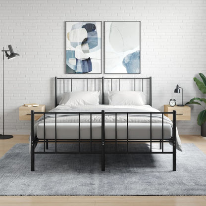 Nachtkastjes 2 st wandgemonteerd 35x35x20 cm sonoma eikenkleur