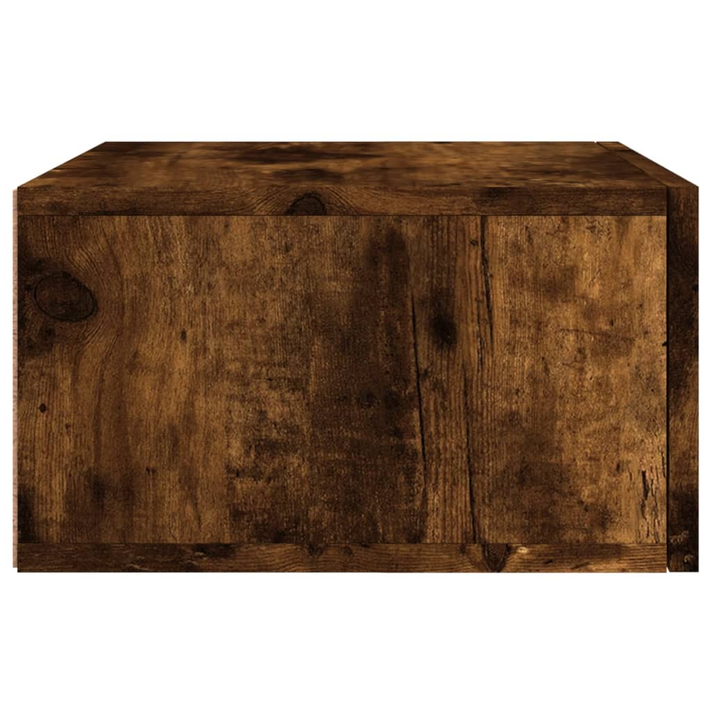 Nachtkastjes 2 St Wandgemonteerd 35X35X20 Cm Gerookt Eikenkleur