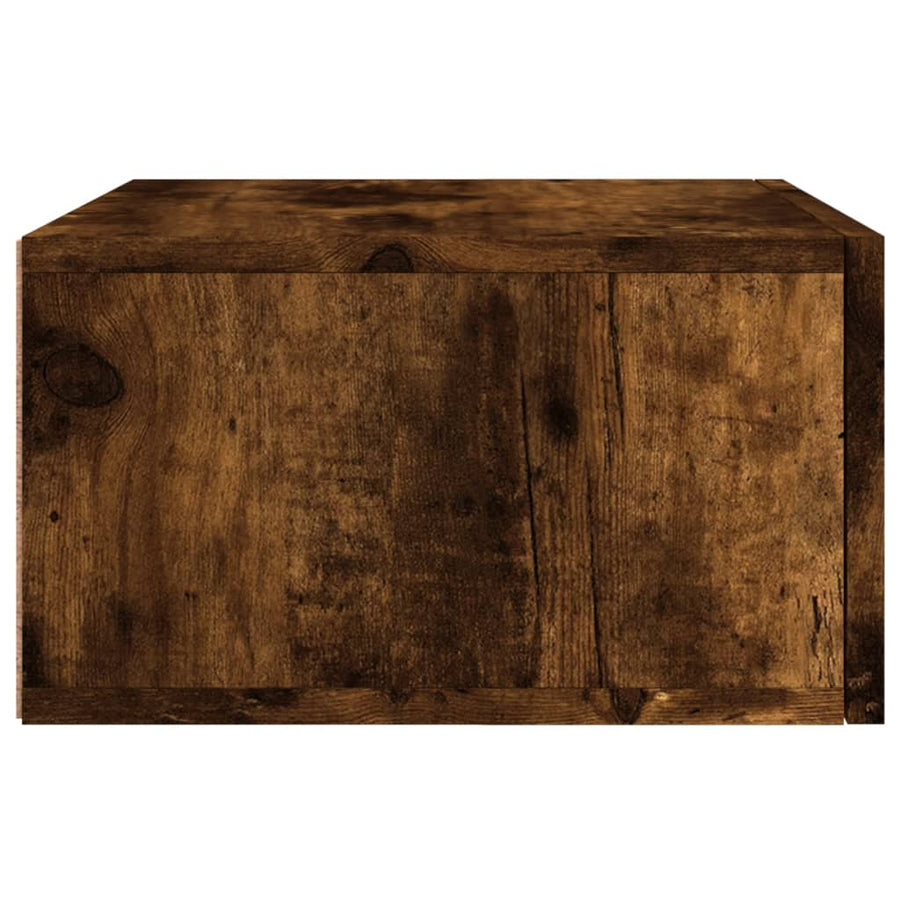 Nachtkastjes 2 St Wandgemonteerd 35X35X20 Cm Gerookt Eikenkleur