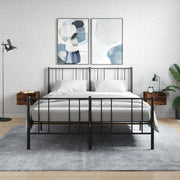 Bedside tables 2 pcs wall-mounted 35x35x20 cm smoked oak colour