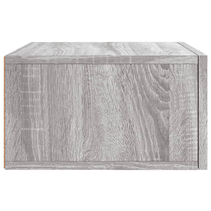Nachtkastje wandgemonteerd 35x35x20 cm grijs sonoma eikenkleur