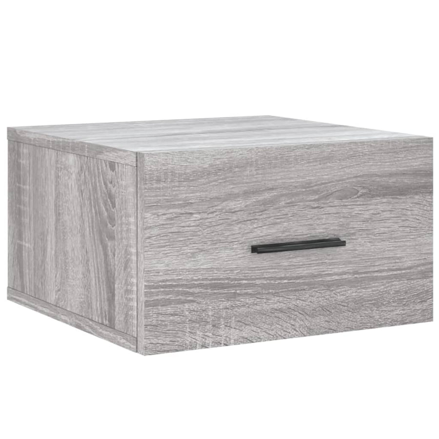 Nachtkastjes 2 st wandgemonteerd 35x35x20 cm grijs sonoma eiken