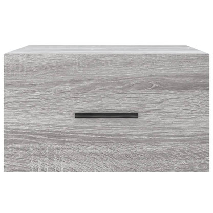 Nachtkastjes 2 st wandgemonteerd 35x35x20 cm grijs sonoma eiken
