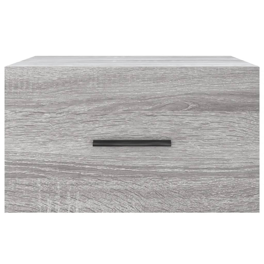 Nachtkastjes 2 st wandgemonteerd 35x35x20 cm grijs sonoma eiken