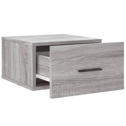 Nachtkastjes 2 st wandgemonteerd 35x35x20 cm grijs sonoma eiken