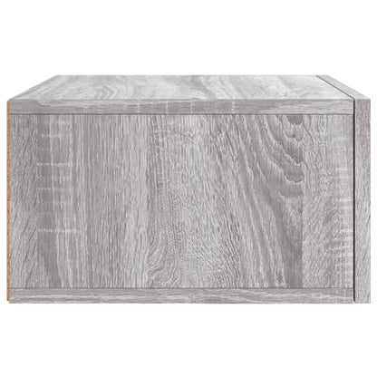Nachtkastjes 2 st wandgemonteerd 35x35x20 cm grijs sonoma eiken