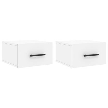 Nachtkastjes 2 St Wandgemonteerd 35X35X20 Cm Wit