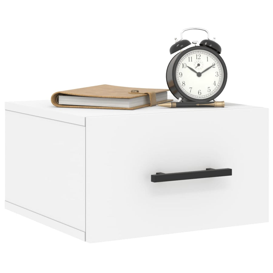 Nachtkastjes 2 St Wandgemonteerd 35X35X20 Cm Wit