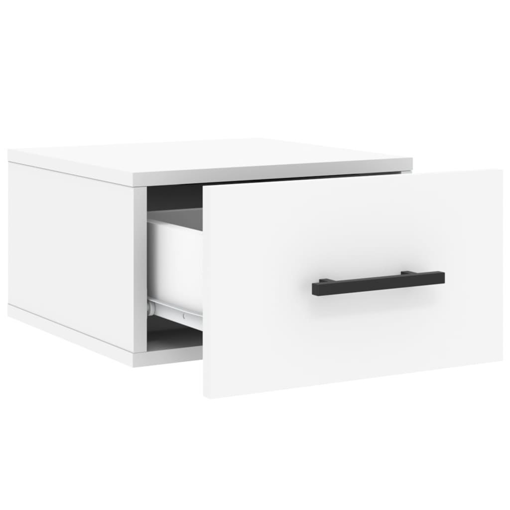 Nachtkastjes 2 St Wandgemonteerd 35X35X20 Cm Wit