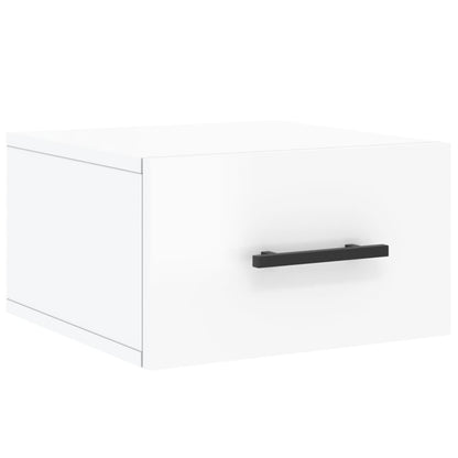 Nachtkastjes 2 St Wandgemonteerd 35X35X20 Cm Hoogglans Wit