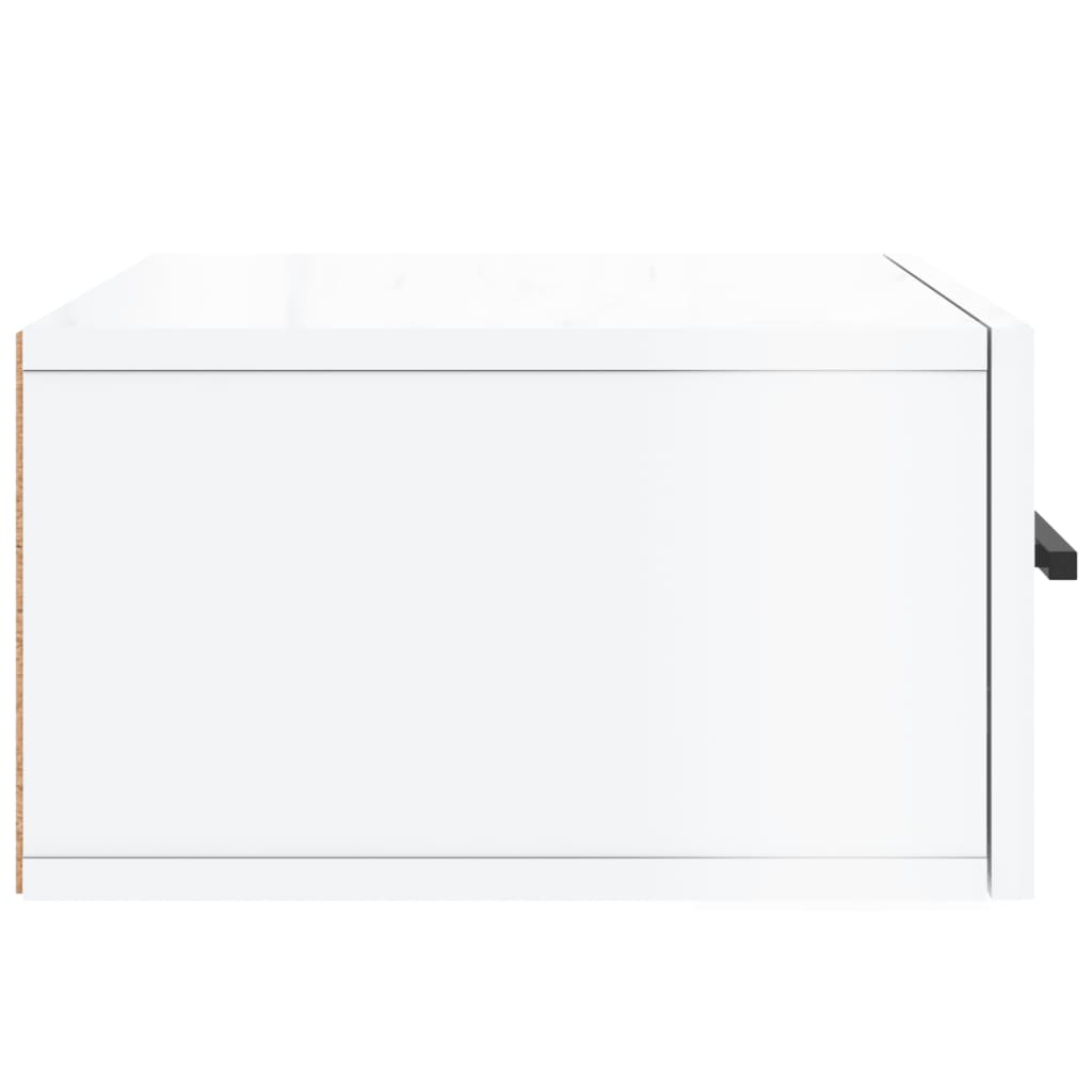 Nachtkastjes 2 St Wandgemonteerd 35X35X20 Cm Hoogglans Wit