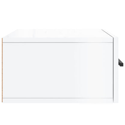 Nachtkastjes 2 St Wandgemonteerd 35X35X20 Cm Hoogglans Wit