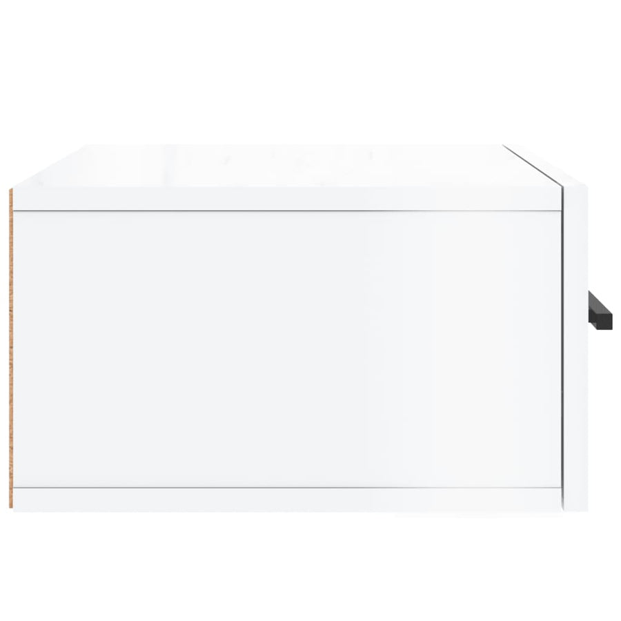 Nachtkastjes 2 St Wandgemonteerd 35X35X20 Cm Hoogglans Wit