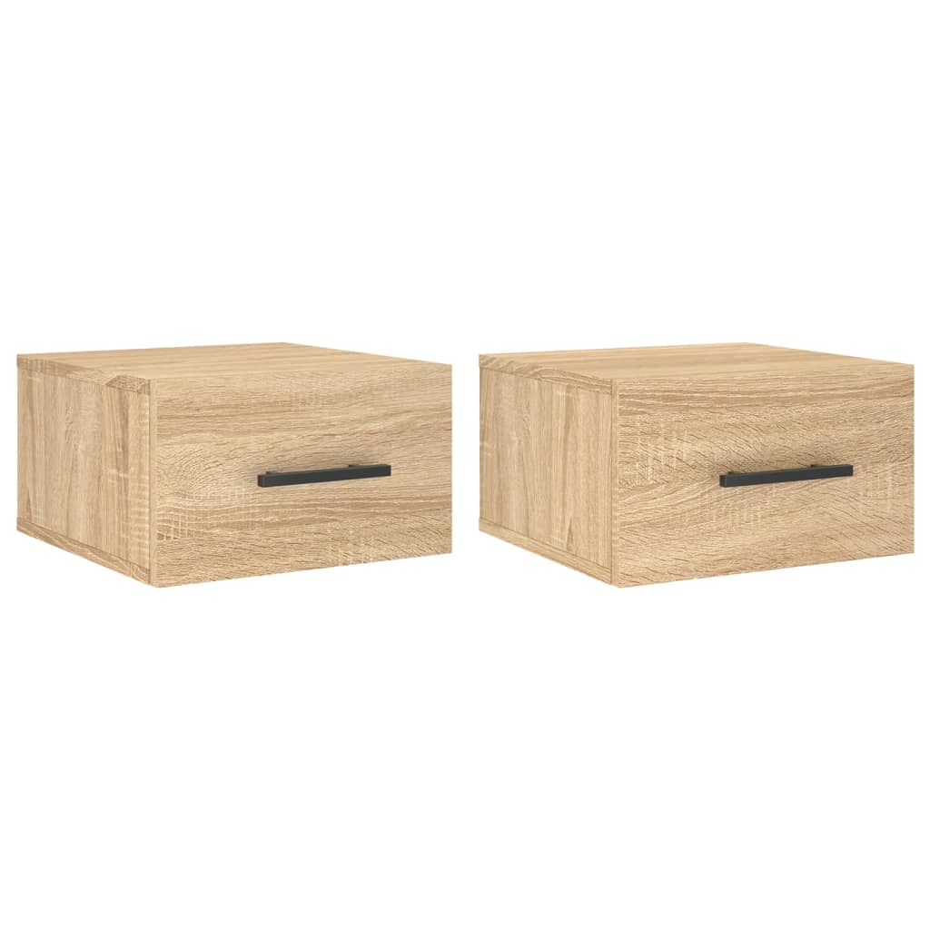 Nachtkastjes Wandgemonteerd 35X35X20 Cm Kleur 1 Sonoma eiken