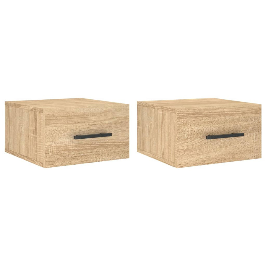 Nachtkastjes Wandgemonteerd 35X35X20 Cm Kleur 1 Sonoma eiken