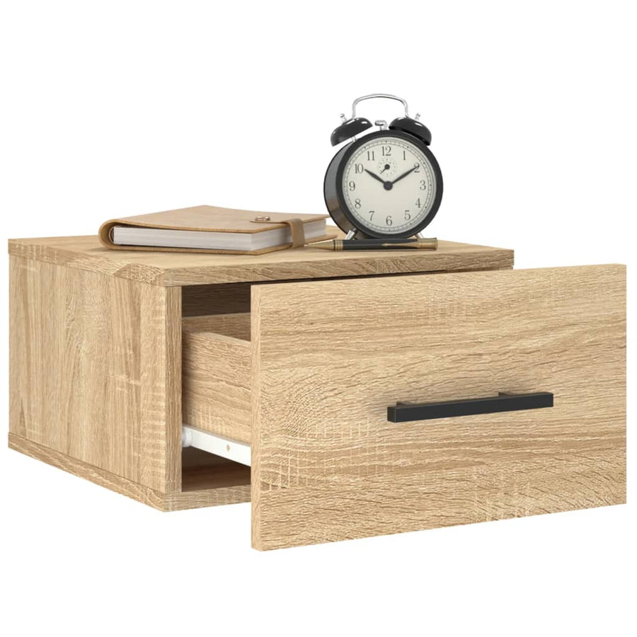 Nachtkastjes Wandgemonteerd 35X35X20 Cm Kleur 1 Sonoma eiken