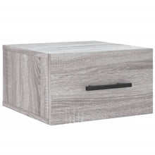 Nachtkastje Wandgemonteerd 35X35X20 Cm Eikenkleur 1 Grijs sonoma