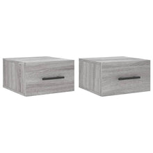 Nachtkastjes 2 St Wandgemonteerd 35X35X20 Cm Grijs Sonoma Eiken