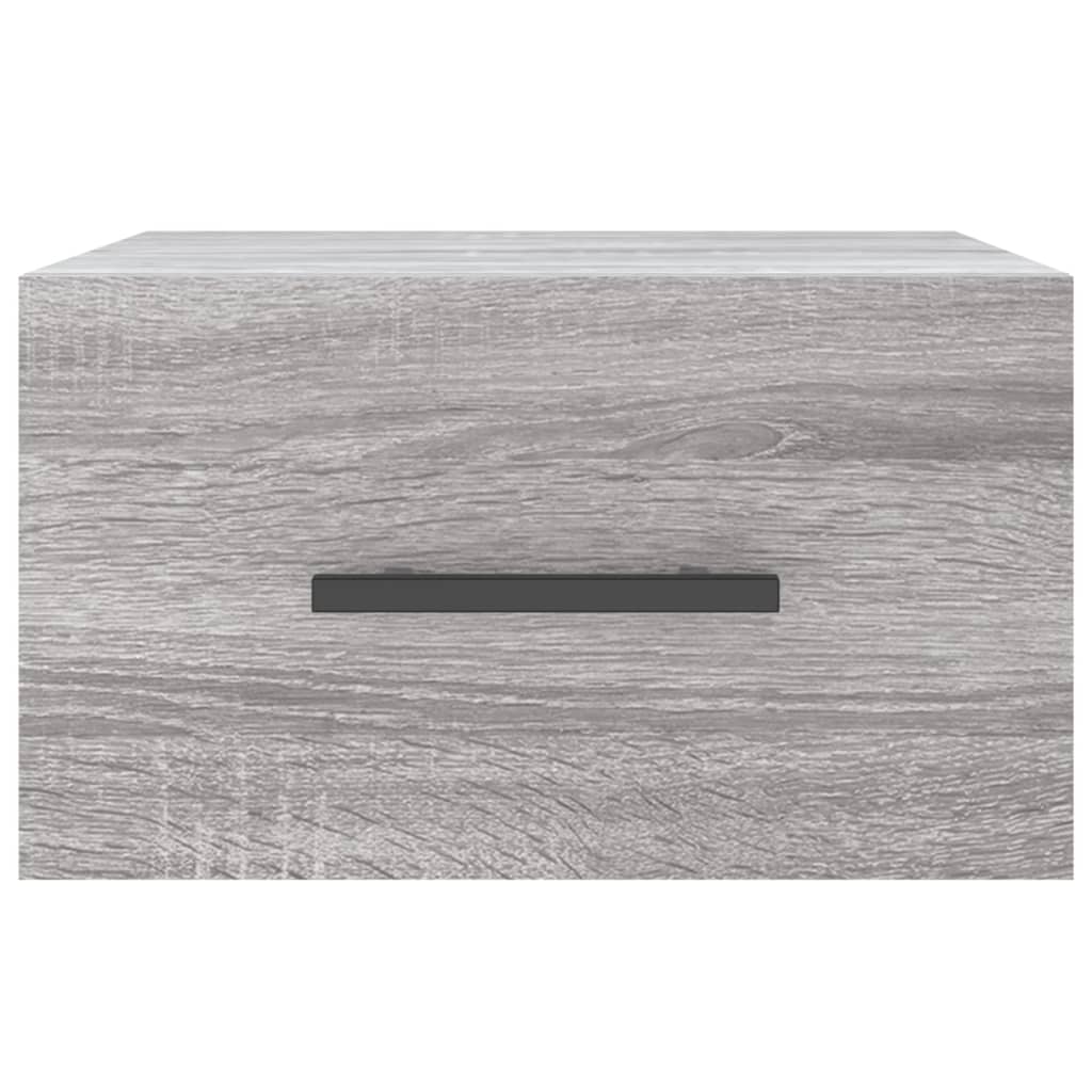 Nachtkastjes 2 St Wandgemonteerd 35X35X20 Cm Grijs Sonoma Eiken