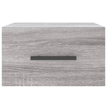 Nachtkastjes 2 St Wandgemonteerd 35X35X20 Cm Grijs Sonoma Eiken
