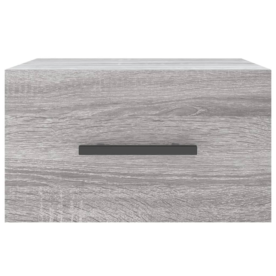 Nachtkastjes 2 St Wandgemonteerd 35X35X20 Cm Grijs Sonoma Eiken