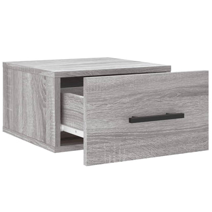 Nachtkastjes 2 St Wandgemonteerd 35X35X20 Cm Grijs Sonoma Eiken