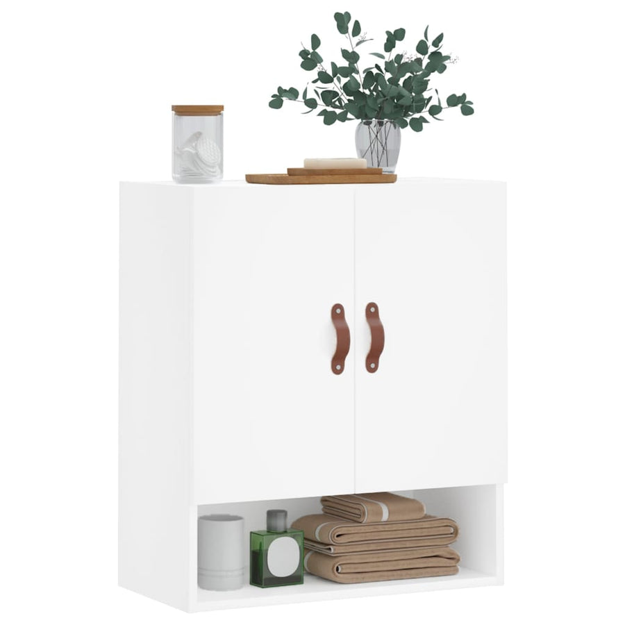 Wandkast 60X31X70 Cm Bewerkt Hout Wit